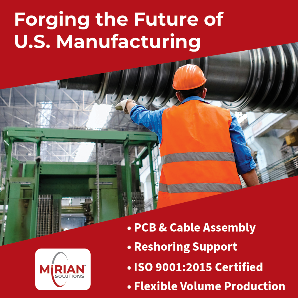 Mirian Solutions and U.S. Manufacturing graphic
